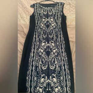 Elegant Black and Cream Dress